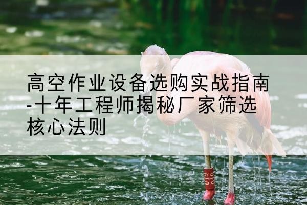 新干剪叉式升降机厂家-高空作业设备选购实战指南-十年工程师揭秘厂家筛选核心法则