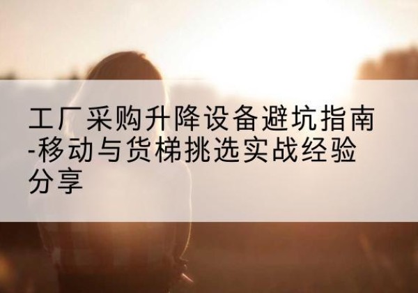 新干移动式升降机怎么选-工厂采购升降设备避坑指南-移动与货梯挑选实战经验分享