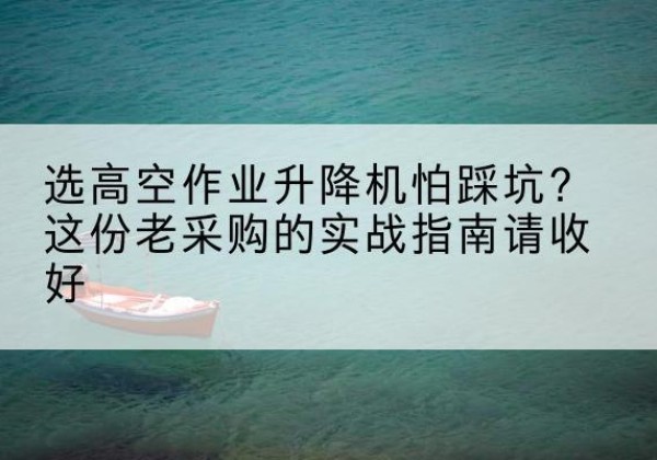 新干高空作业升降机厂家推荐-选高空作业升降机怕踩坑？这份老采购的实战指南请收好